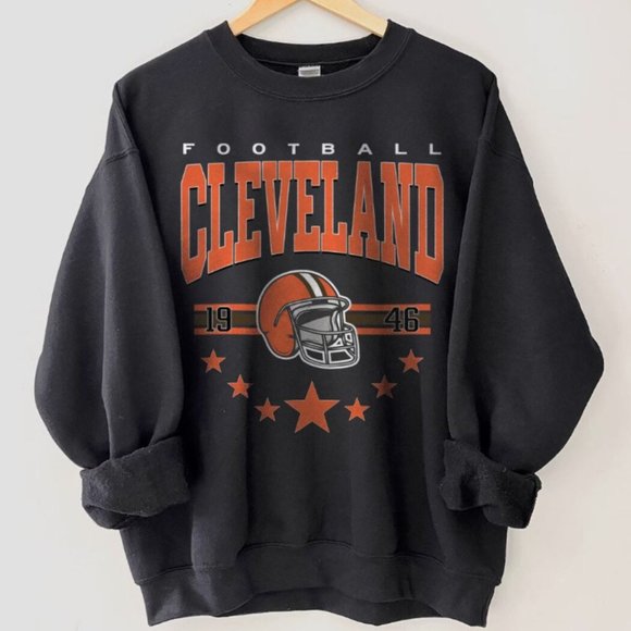Vintage Cleveland Browns Football Sweatshirt Shirt Tee - Picture 1 of 2